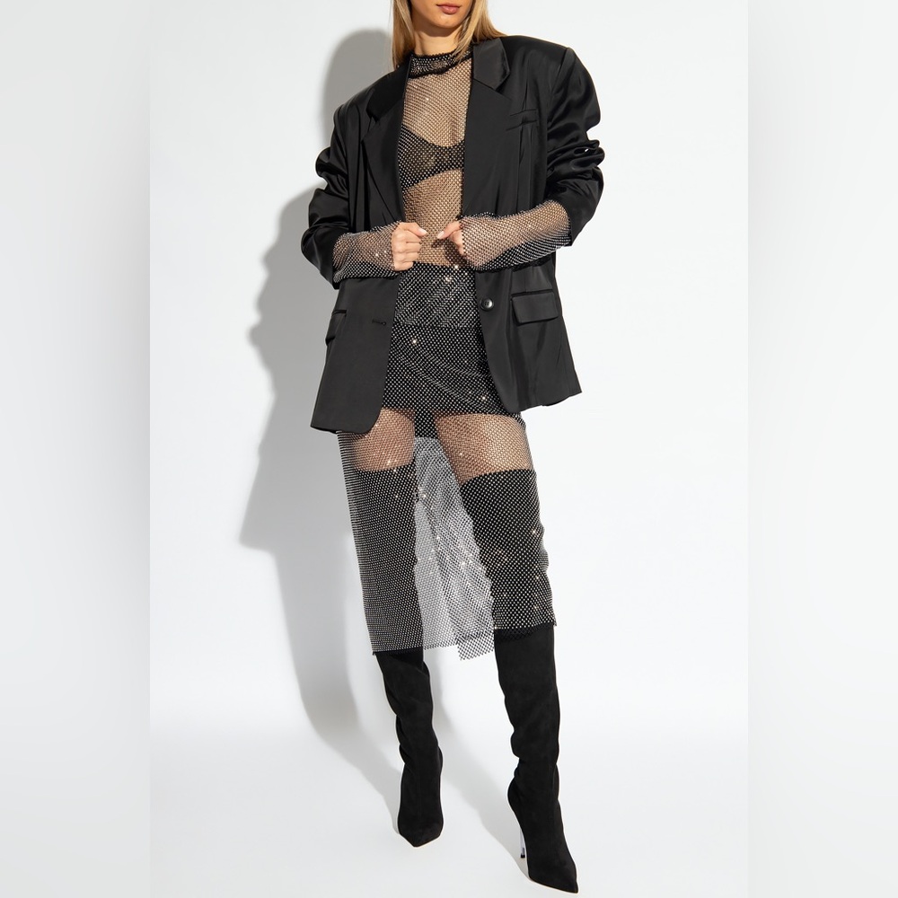 GESTUZ Black JadeGZ Skirt with Crystals Women’s Size 42‎